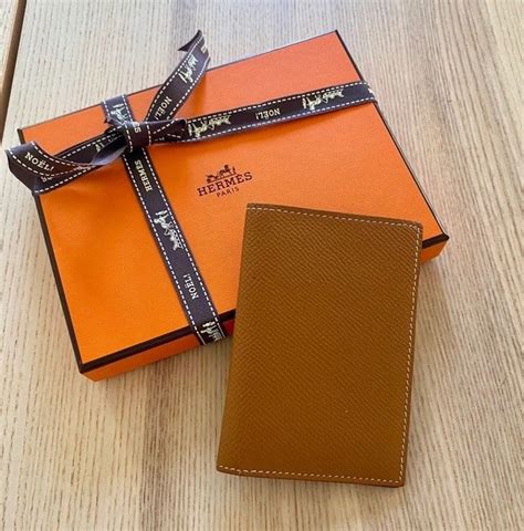 hermes euclide|HERMES Evercolor MC2 Euclide Card Holder Case Gold.